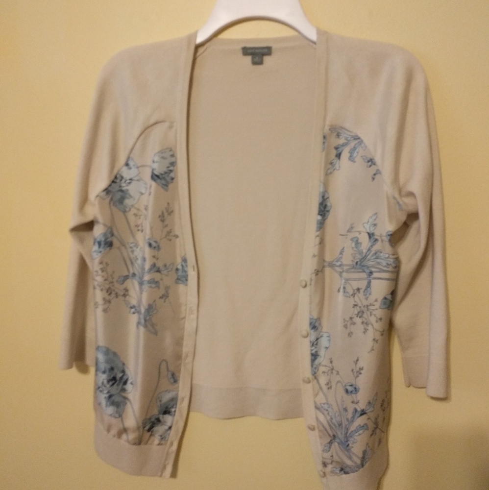 Floral Silk Ann Taylor Cardigan
